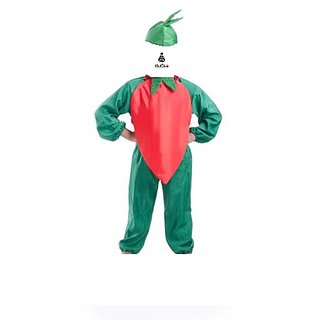 Chilli Red Vegetable Fancy Dress Costume For Kids