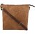 TARUSA Coffee Brown Faux Leather Sand Textures Slingbag For Women