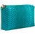 TARUSA Aquamarine Blue Faux Leather Animal Print Textures Slingbag For Women