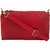 TARUSA Crimson Red Faux Leather Animal Print Textures Slingbag For Women