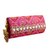 TARUSA Pink Brocade Geometric Brocade Pattern Clutch For Women