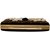 TARUSA Black Suede Floral Hand Embroidery Clutch Box For Women