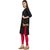 TARUSA Black Suede Floral Hand Embroidery Clutch Box For Women