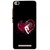 Snooky Printed Lady Heart Mobile Back Cover For Xiaomi Redmi Mi4i - Black