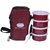 Jewel Luncheon four container with lunch bag set Red