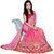 PR Fashion Two Tone Georgette & Net Pink Saree With Unstitched Blouse