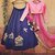 Dwarkesh fashion blue taffeta silk semistitched lehenga and unstitched blouse with dupatta (sparrow)