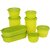 Princeware Modular Plastic Container Set, 8-Pieces, Green