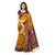 Fabwomen Mustard Tussar Silk Floral Saree With Blouse