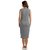 Women's Black and White Round Neck Sleeveless Striped Bodycon Dress