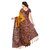Fabwomen Mustard Tussar Silk Floral Saree With Blouse