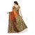 Fabwomen Orange Tussar Silk Floral Saree With Blouse
