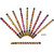 Multicolor Radhe Krishna Basuri / Murli / Bansi /Flute 10 Inches