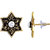 Asmitta Gleaming Stear Gold Plated Oxidized Studs Earring For Women