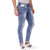 Kozzak Men's Casual Skinny Fit Stretchable Blue Jeans