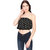 YALINA PLUS Women's Black Printed Tube Top