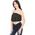 YALINA PLUS Women's Black Printed Tube Top