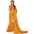 PR Fashion Georgette Yellow & Orange Saree With Unstitched Blouse