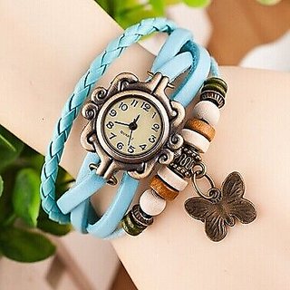 Awsome Look Sky Butterfly Vintage Watch For Women And Girls