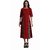 Janasya Women's Red Printed Cotton A-Line Kurti