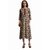 Janasya Women's Brown Printed Cotton A-Line Kurti