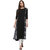 Janasya Women's Black Printed Crepe A-Line Kurti
