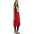 Janasya Women's Red Printed Crepe Straight Kurti