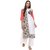 Janasya Women's White Printed Crepe Straight Kurti
