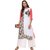 Janasya Women's White Printed Crepe Straight Kurti