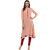Janasya Women's Pink Solid Crepe Asymmetric Kurti