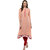 Janasya Women's Pink Solid Crepe Asymmetric Kurti