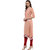 Janasya Women's Pink Solid Crepe Asymmetric Kurti