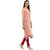 Janasya Women's Pink Solid Crepe Asymmetric Kurti