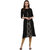 Janasya Women's Black Foil Printed Crepe Straight Kurti