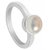 PEARL (MOTI) ORIGINAL 6 RATTI WITH SILVER RING 4 GRAM