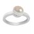 PEARL (MOTI) ORIGINAL 6 RATTI WITH SILVER RING 4 GRAM