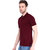 Concepts Maroon Poly Cotton Polo Neck Tshirt