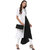 Janasya Women's White Printed Crepe Asymmetric Kurti