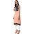 Janasya Women's Peach Solid Crepe A-Line Kurti