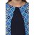 Janasya Women's Navy Blue Solid Crepe High Low Hemline Kurti