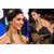 Bollywood Deepika Padukone Style Wearing Silk Tassel Olive Green Earrings Bali Stud Ear Cuff Ear30tsslthrdlnggld26