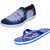 Indistar Mens Multicolored Canvas Sneakers And Haiwaii House Slippers (Pack Of 2)