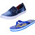 Indistar Mens Multicolored Canvas Sneakers And Haiwaii House Slippers (Pack Of 2)