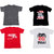 IndiWeaves Mens 3 Cotton Printed T-Shirt And 1 Jasper T-Shirt (Pack Of 4)-Multicolor-Size-Large