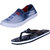 Indistar Mens Multicolored Canvas Sneakers And Haiwaii House Slippers (Pack Of 2)