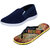 Indistar Mens Multicolored Canvas Sneakers And Haiwaii House Slippers (Pack Of 2)