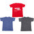 IndiWeaves Mens 1 Cotton Printed T-Shirt And 2 Jasper T-Shirt (Pack Of 3)-Multicolor-Size-Large