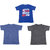 IndiWeaves Mens 1 Cotton Printed T-Shirt And 2 Jasper T-Shirt (Pack Of 3)-Multicolor-Size-Large