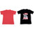 IndiWeaves Mens 1 Cotton Printed T-Shirt And 1 Jasper T-Shirt (Pack Of 2)-Multicolor-Size-Large