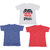 IndiWeaves Mens 1 Cotton Printed T-Shirt And 2 Jasper T-Shirt (Pack Of 3)-Multicolor-Size-Large